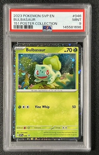 BULBASAUR PSA 9 2023 POKEMON SVP EN BLACK STAR PROMOS #046 151 POSTER COLL 698