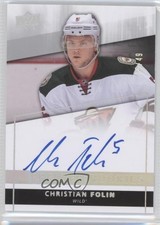 2014 Upper Deck Premier Rookie Spectrum Silver 5/49 Christian Folin #74 Auto 0a1