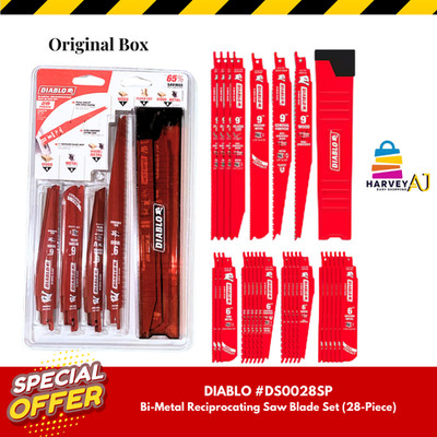 Diablo 28-Piece Bi-Metal Reciprocating Saw Blade Set Sealed- DS0028SP