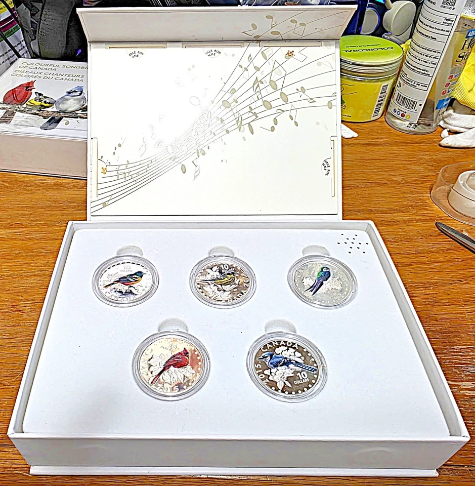 2015 Canada $10 Colourful Songbirds of Canada 5 Coin Set w/Presentation Box - Image 4 of 4