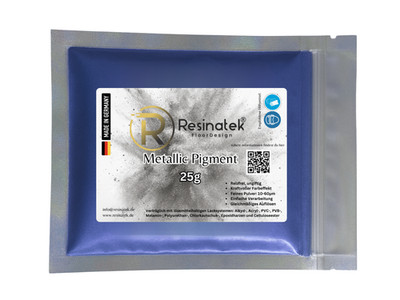 Resinatek  Premium Metallic Pigment, Mica Pulver für Epoxidharz Dunkelblau 25g