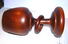 Hand Turned Wooden Goblet (1) Captive Ring  Cup 5-1/2"tall x 3"dia — photo 2
