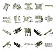 Aluminum metal Upgrade parts fit For TRAXXAS SLASH 4x4 1/10 RC Car Truck Silver