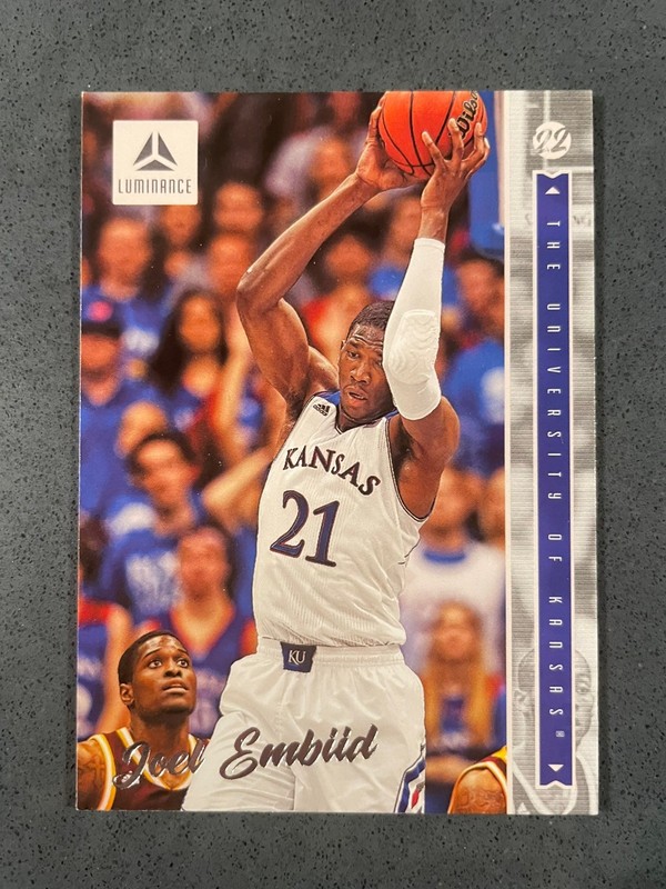 Joel Embiid-Kansas; 2022-23 Panini Chronicles Draft Picks - Luminance #25