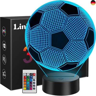 BESUCHE DEN LINKAX-STORE Linkax Fussball Geschenke Jungen Mädchen, Fußball Geschenke für Jungs, 3D Na