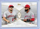 2021 Topps Dynamic Duals Mike Trout & Jo Adell Los Angeles Angels Card #21 SP