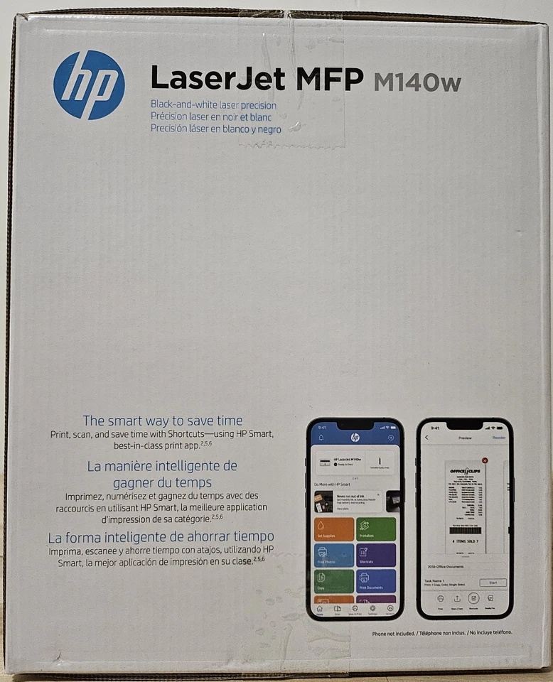 HP LaserJet MFP M140w Wireless Black and Laser Printer - White - Image 3 of 4
