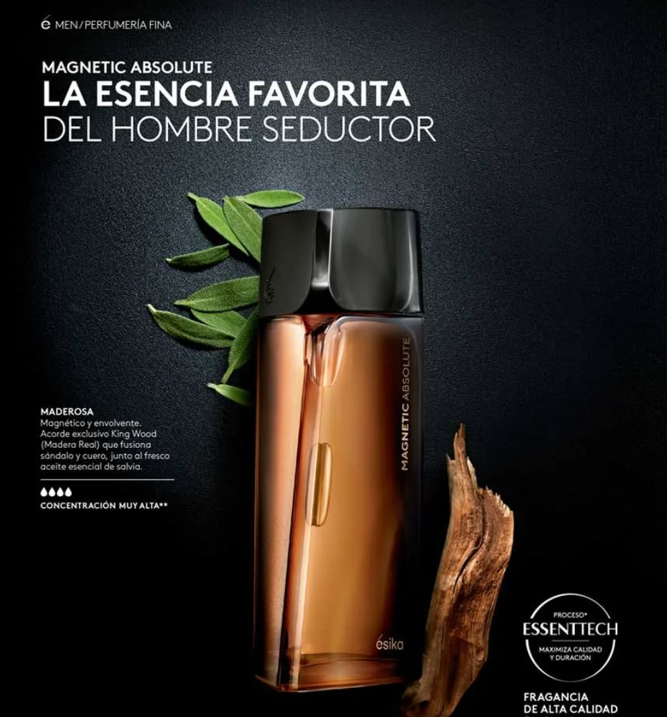 ESIKA MAGNETIC ABSOLUTE (WOODY) PARFUM SPRAY 100 NEW!