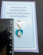 Something Blue Lucky Bridal Charm for Garter or Bouquet Traditional Gift V10