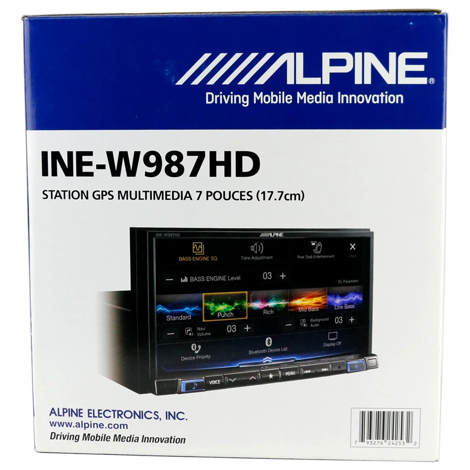 Alpine INE-W987HD 7" Multimedia Receiver w/ Bluetooth and GPS Navigation NEW - Image 3 of 3