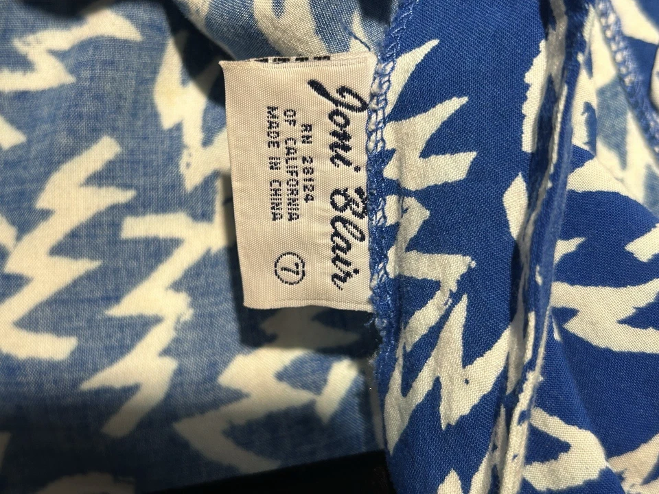 Joni Blair VTG Women’s Short Sleeve V Neck Long Dress With Front Pockets Boho - Image 3 of 4