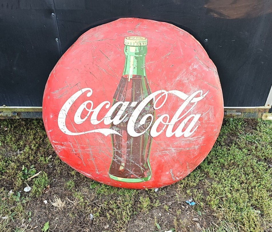 〈昭和レトロ〉Coca-Cola レトロサイン 直径約60cm 2 Piece Retro Japanese Coca Cola Metal Sign | eBay