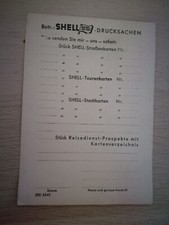 Shell Drucksachen Bestellformular aus 1930er
