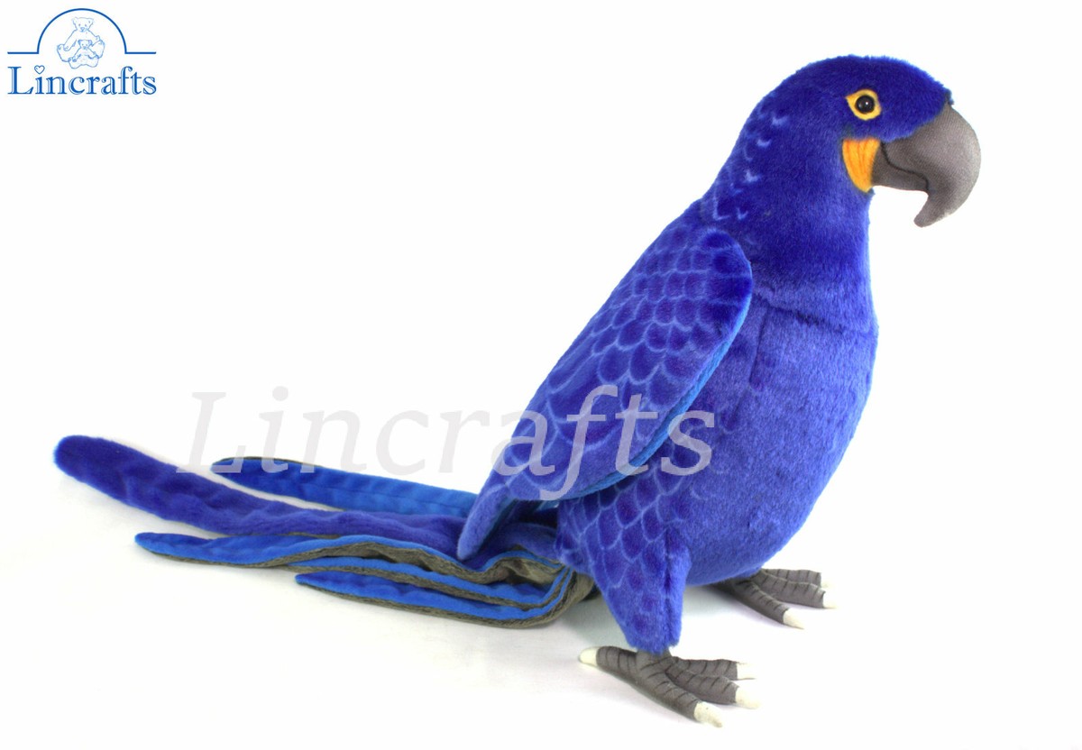 Hansa Hyacinth Macaw 7370 Plush Soft Toy Bird Sold by Lincrafts UK