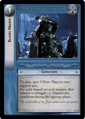 1x  Blades Drawn - Foil - 4U60 Near Mint The Two Towers