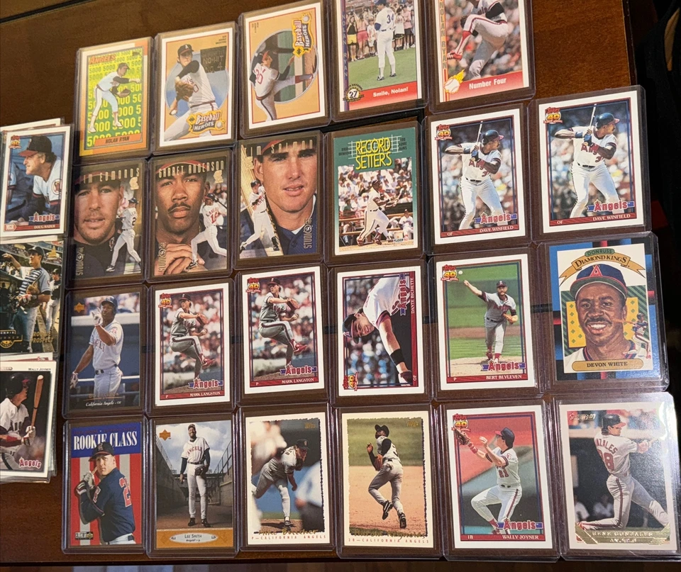 洛杉矶天使加州阿纳海姆棒球卡套装诺兰·瑞安·博·杰克逊 — 第 2/4 张图片