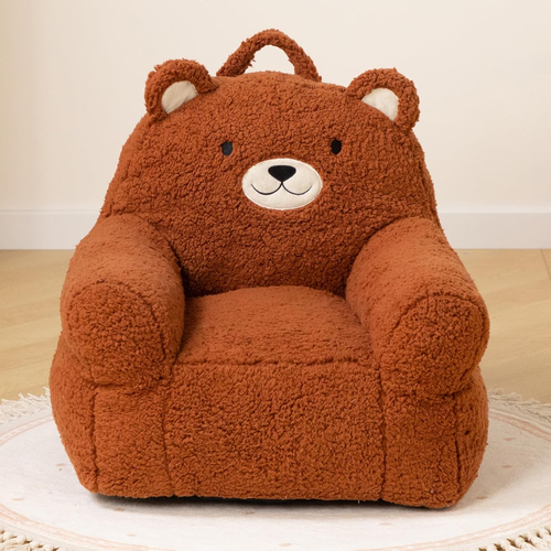 Kids Ultra Soft Cozy Bear Chair Sofa Toddler Children Baby Boys Girls Playroom - Picture 7 of 9