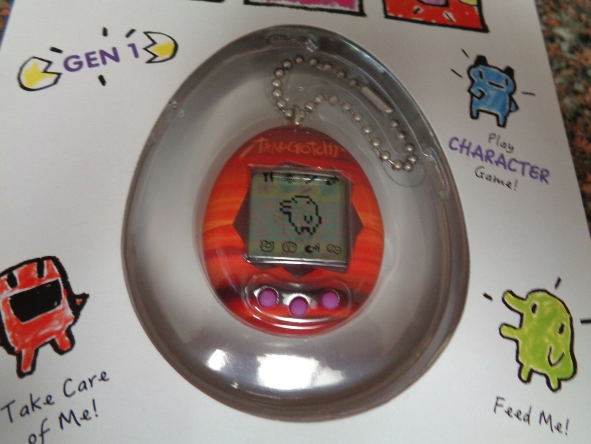 Tamagotchi Red/Orange Gen 1 Electronic Virtual Reality Pet Bandai