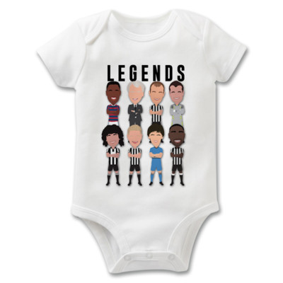 Newcastle Legends Vector Heroes Baby Grow Vest 0-9 Months Shearer Cole Etc