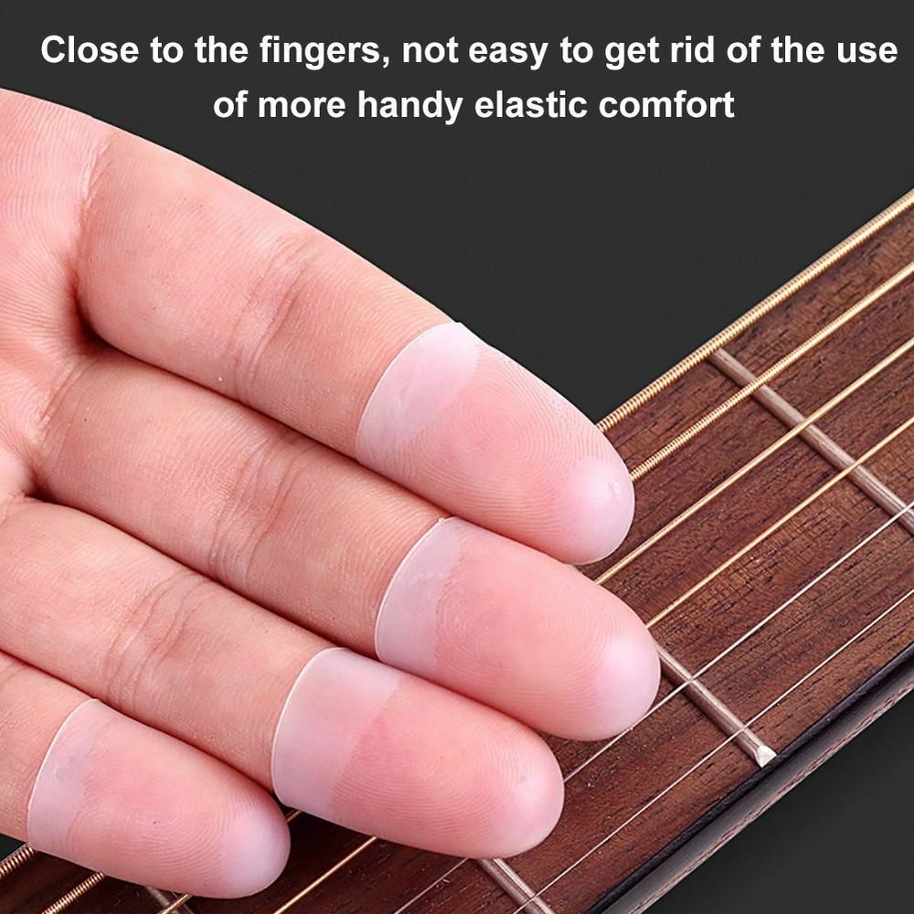 Ultra Thin Left Hand Guitar Fingertip Protection Silicone Finger Guard Cover