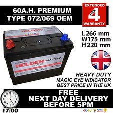 Platin 072 12V Heavy Duty Car Battery fits many TOYOTA LUCIDA ESTIMA DIESEL