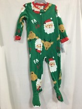 Carter's Santa Fleece Pajama Footie 1 Pc Toddler Boy Christmas 12M,18M,2T