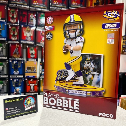 Bobblehead exclusivo de Joe Burrow LSU Tigers "Sports Illustrated Cover" NCAA #100 - Imagen 9 de 12