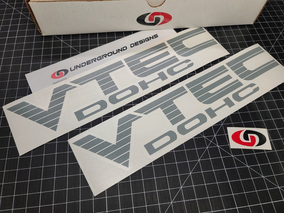 VTEC DOHC Decals (2pk) Racing Engine Stickers Fits Honda Civic Si R ...