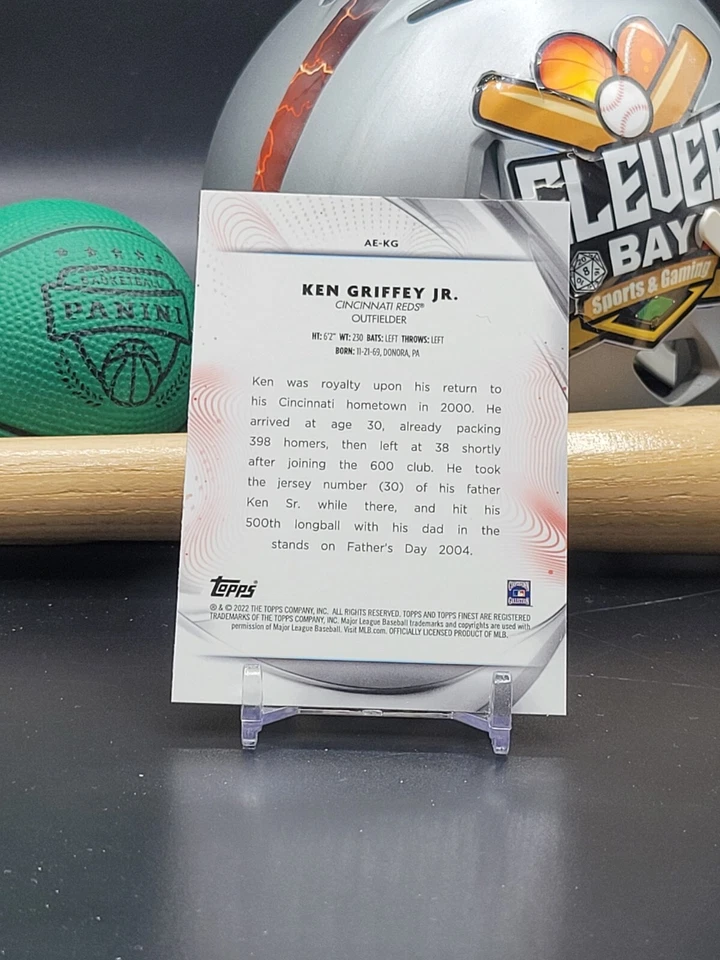 2022 Topps Finest Aura of Excellence Refractor Ken Griffey Jr. #AE-KG Reds (CB) - Image 2 of 2