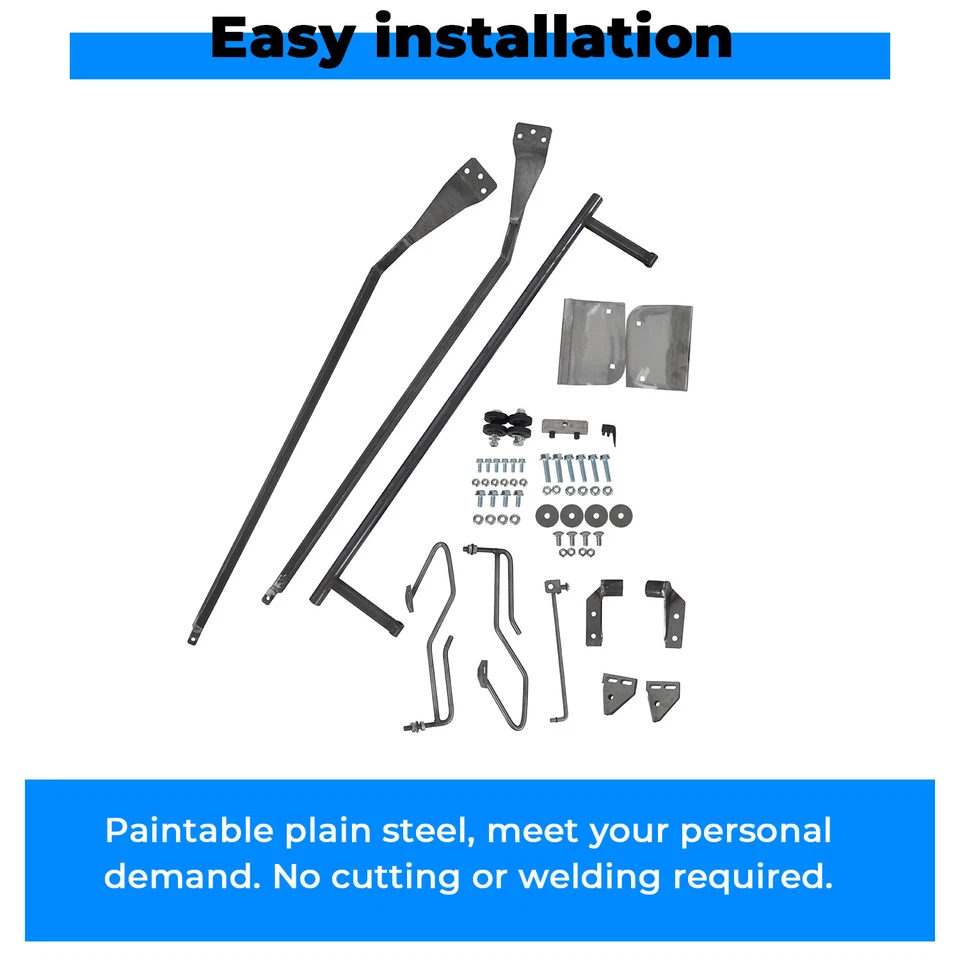 Kit combinado inclinable capó acero inoxidable goma para Ford F100 F-100 1953-1956 Foto 2 de 4