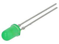5X TLHG5420 Led 5Mm GrüN 6,3-20Mcd 25° 20Ma 2,1-2,4V Front: GewöLbt Vishay