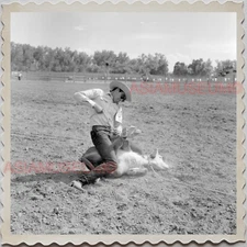 50s CROW TRIBE BIG HORN COUNTY MONTANA AGENCY RODEO COW VINTAGE USA Photo 11514