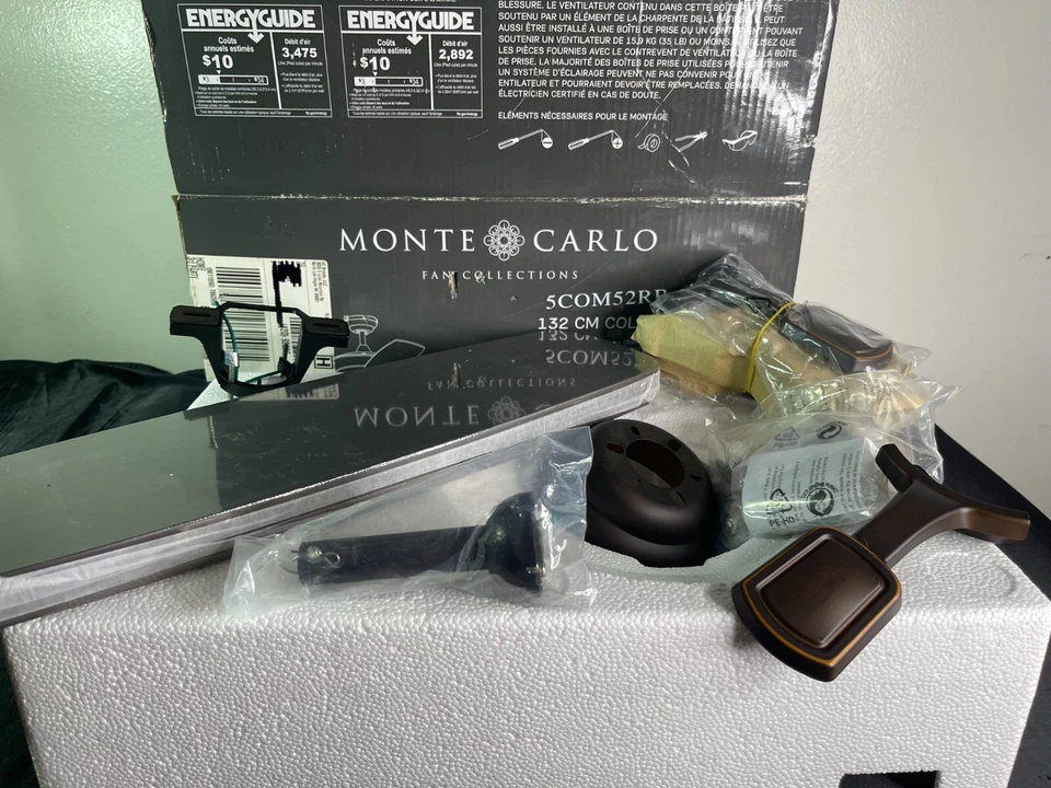 Monte Carlo 5COM52RB 52" Indoor Ceiling Fan Colony Max 5 Blades - Roman Bronze - Image 3 of 4