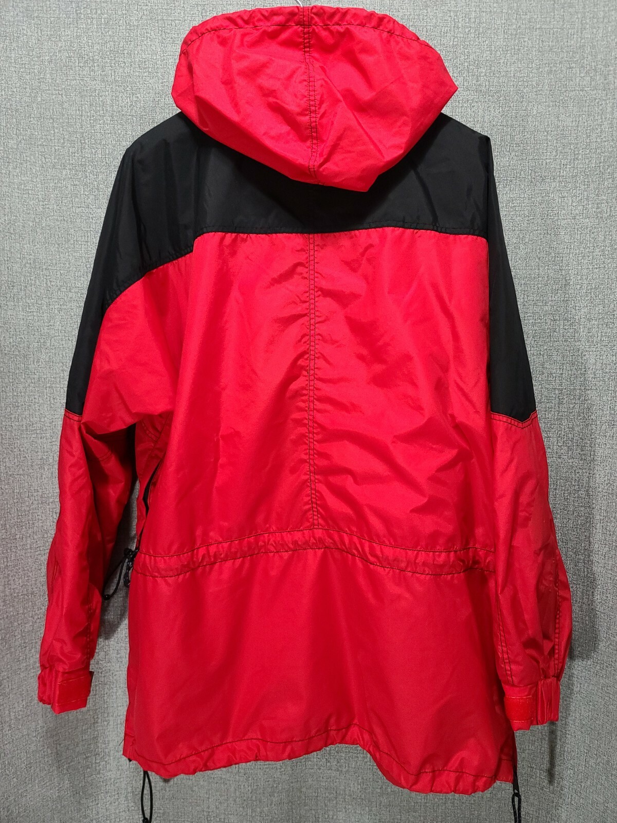 Columbia Men's Red Anorak Pullover Hood 3/4 Zip Stree… Gem