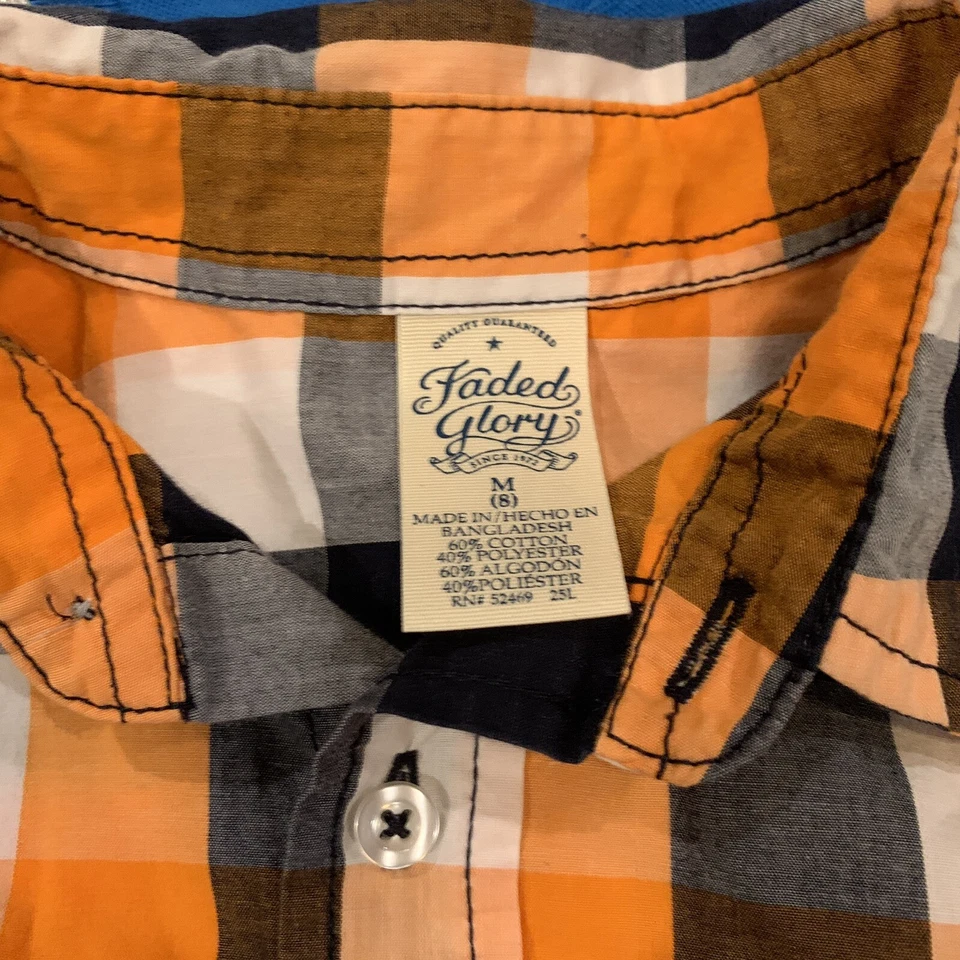 Lote De 3 Chaps Niños Pantalones 8 Slim S Polo Camisa Abotonada M Cuadros Uniforme Escolar Foto 2 de 4