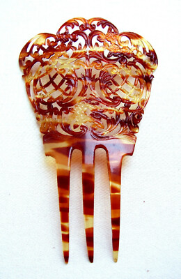 Spanish mantilla style hair comb faux tortoiseshell hair 
