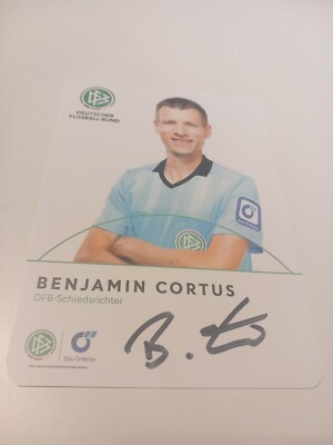 Signed Postcard Benjamin Cortus DFB Referee NEW