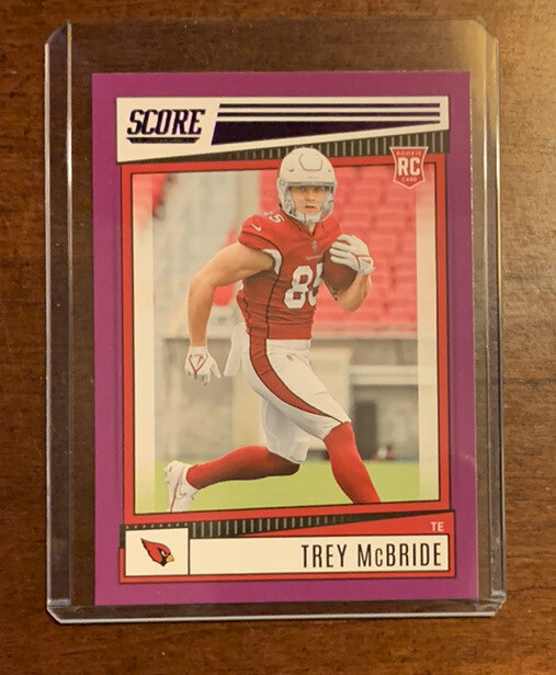 2022 Panini Score Purple Rookie RC #369 Trey McBride Arizona Cardinals