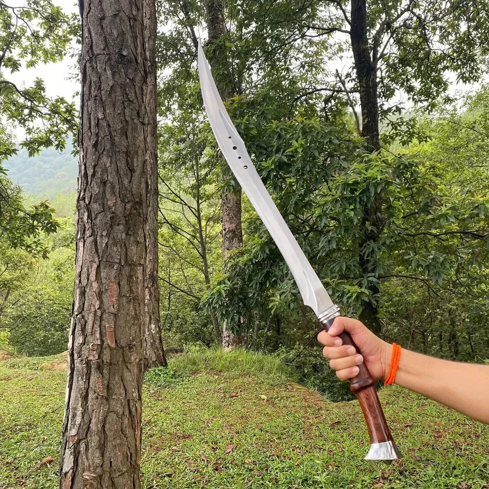 ASS Custom Handmade D2 Steel Hunting Sword With Sheath