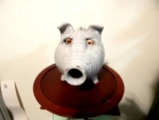 billy joe craven( pig bank), face jug,    pottery10 '' long  X 6'' WIDE