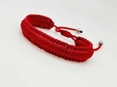 pulsera roja protección mal de ojo hechicería ajustable ￼ muy gruesa Handmade ￼