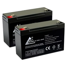 2 Pack - 6v 10ah 6 volt 10 AMP SLA AGM Battery Replaces Yuasa NP10-6