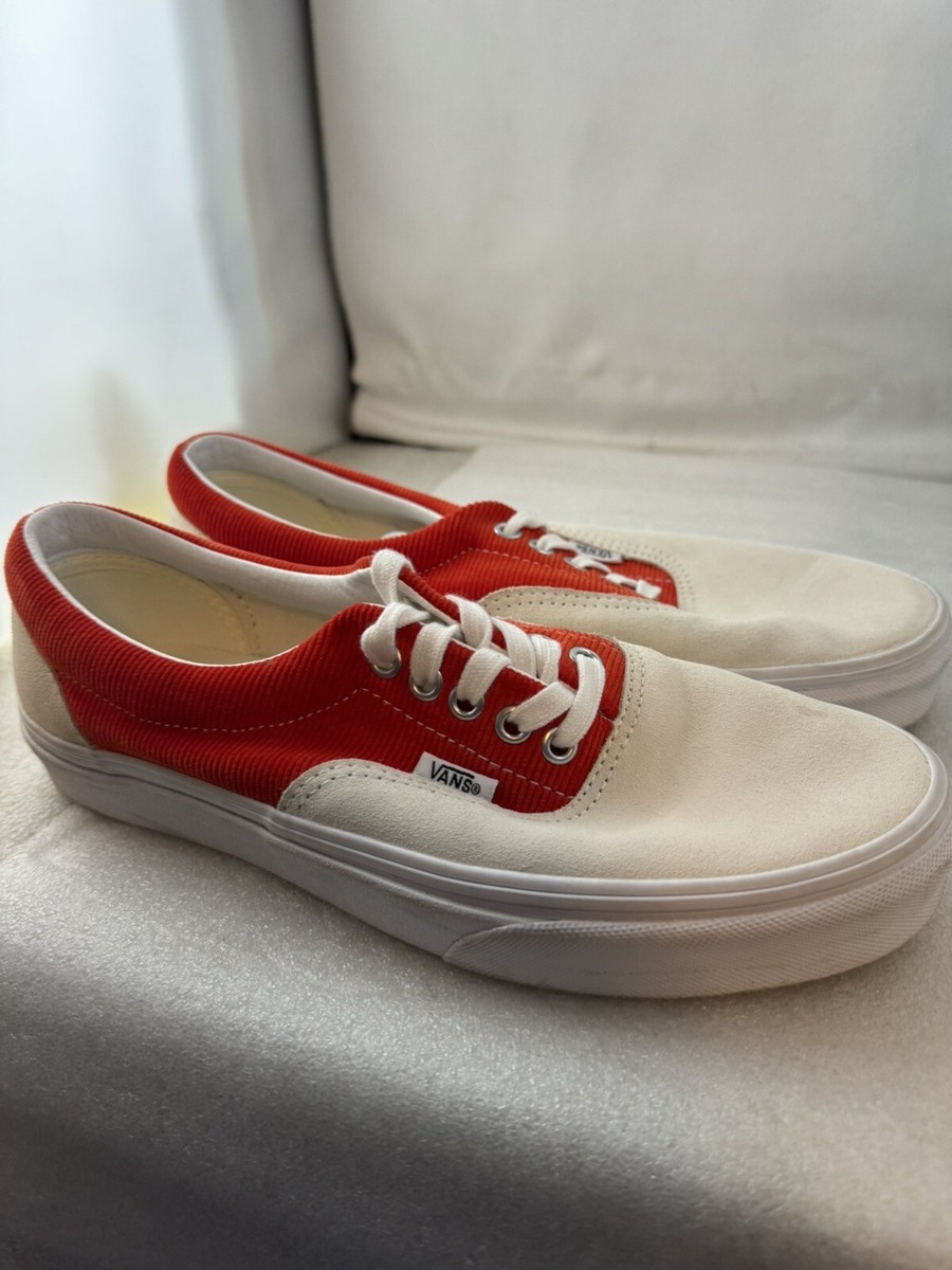 Vans Era Colorblock Retro Skate Red Orange White Size 9.5  display picture 3