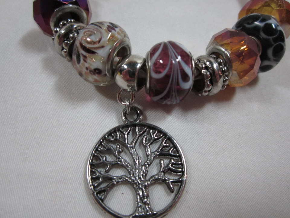 Authentic Pandora Leather Bracelet w European Silver 925 Charms & Beads Gift Box - Image 4 of 4