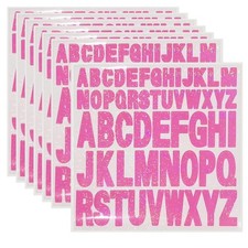 Letter Stickers,2 Inch 1 Inch Pink Alphabet Sticker,Self Adhesive Vinyl for Craf