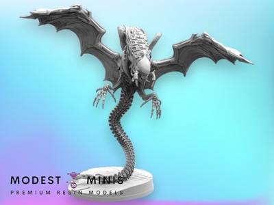 Xeno Snatcher Wyvern - Resin Sci Fi Cyberpunk Aliens Mini | Papsikels Xenowars