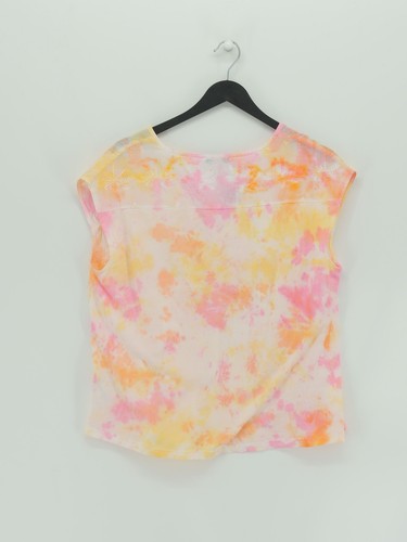Next Damen Top UK 14 Multi 100% Baumwolle Kurzarm V-Ausschnitt Basic - Bild 2 von 5
