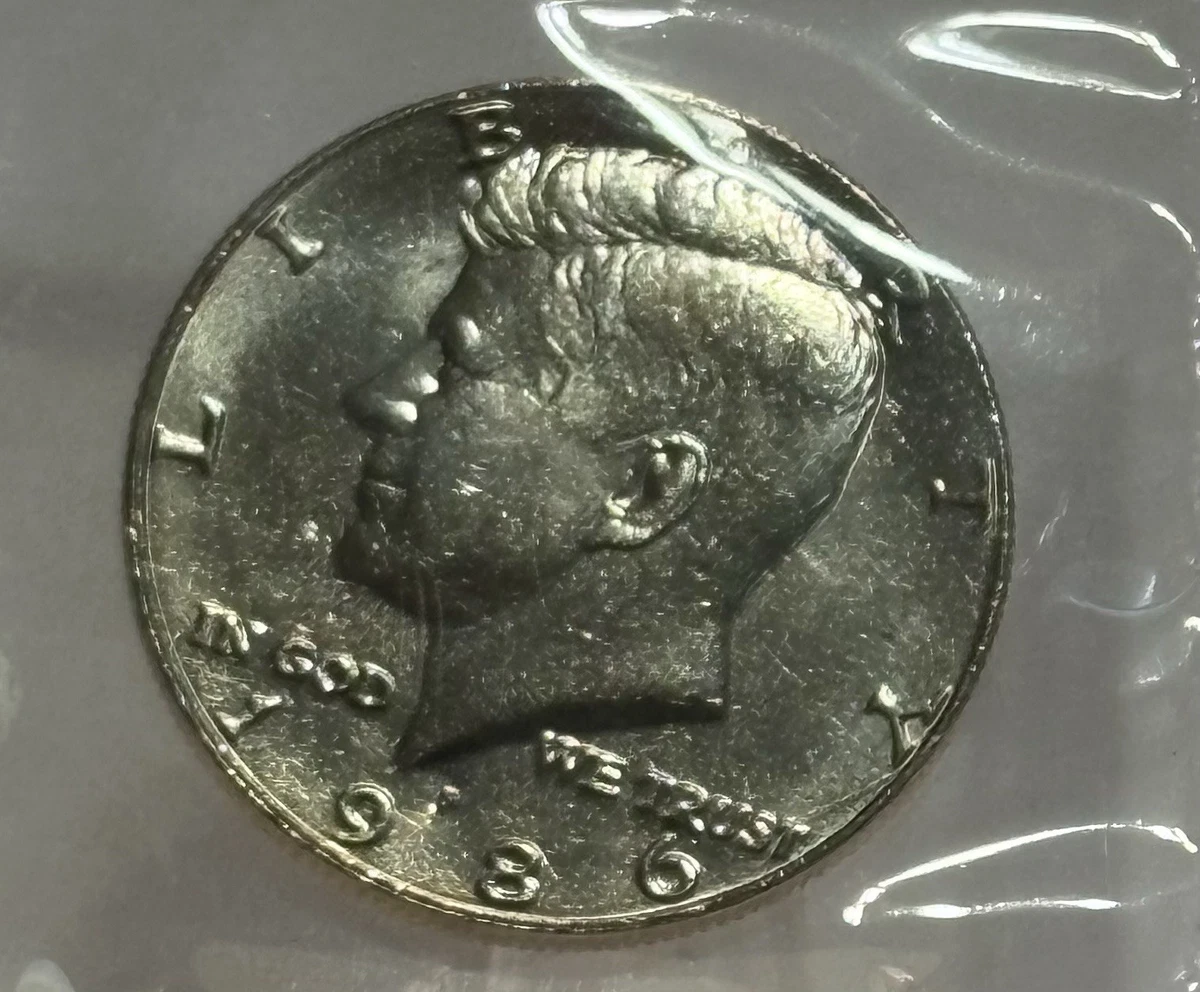 Uncirculated U.S. Mint 1986 Kennedy US Half Dollars (1964-Now) for