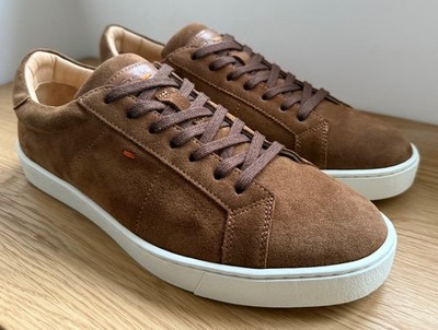 Santoni men's brown suede sneakers / shoes / made in Italy / 41EU / 8US/ 7UK