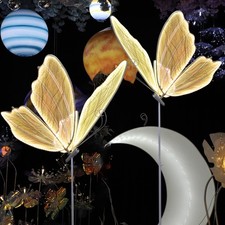 2PCS Gold LED Wedding Butterfly Floor lamp Creative Butterfly Ceiling Lamp Props